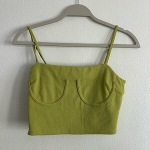 Lulu's Lime Ribbed Crop Top